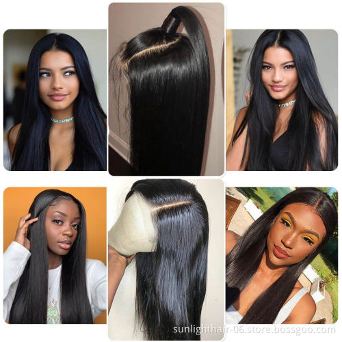 Sunlight Glueless Full Hd Pre Plucked For Black Women Glue Overnight Delivery Peruvian Human Virgin Hair 360 Frontal Lace Wigs